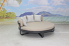 Poolside aluminum round sofa sunbed with cushion