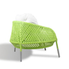 Green rattan patio single sofa chair