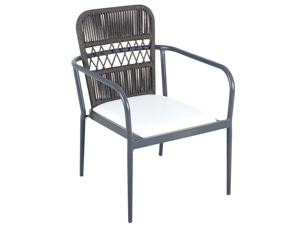 Outdoor restaurant rope woven dining chair