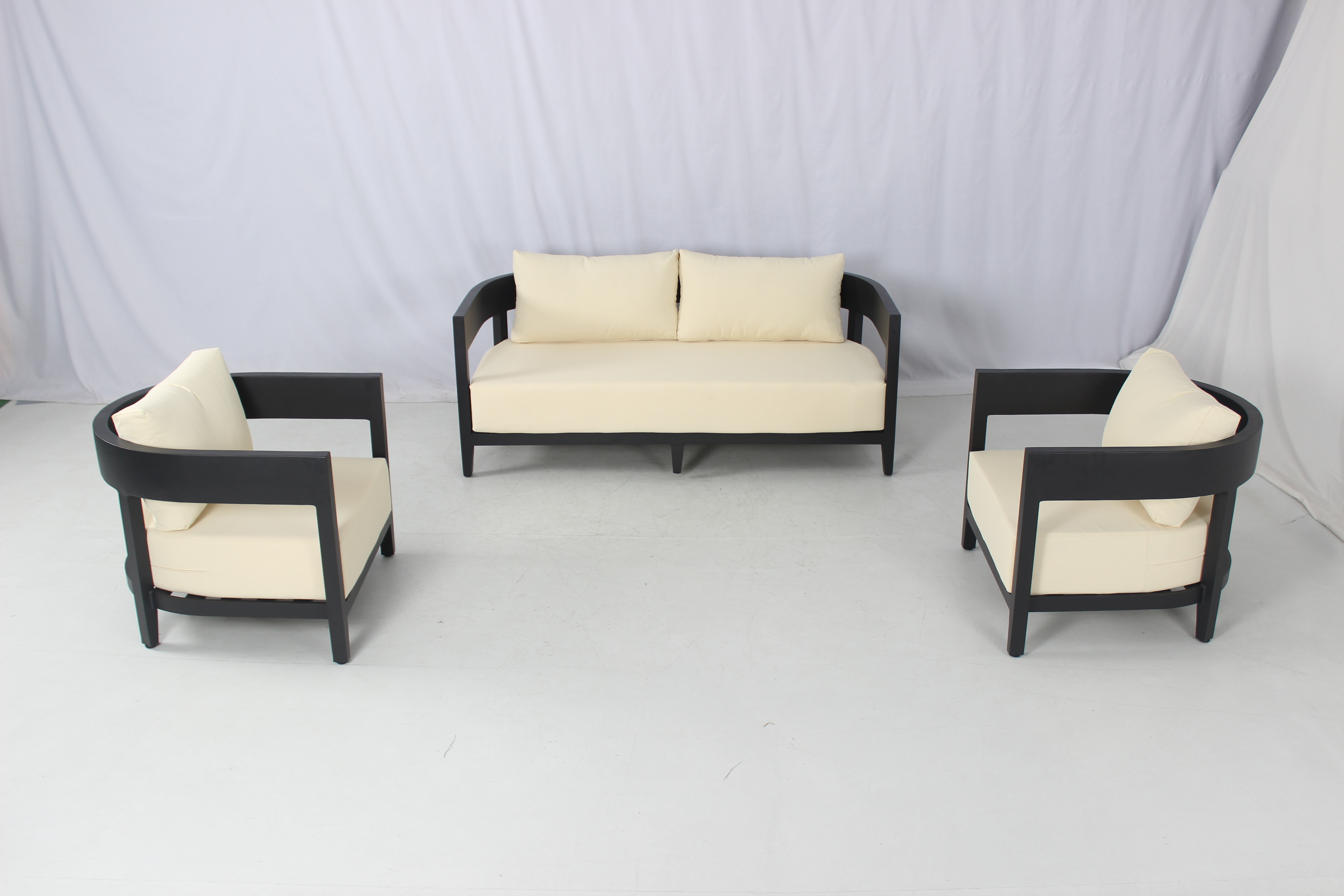 Foshan 4 seater backyard outdoor aluminum sofa