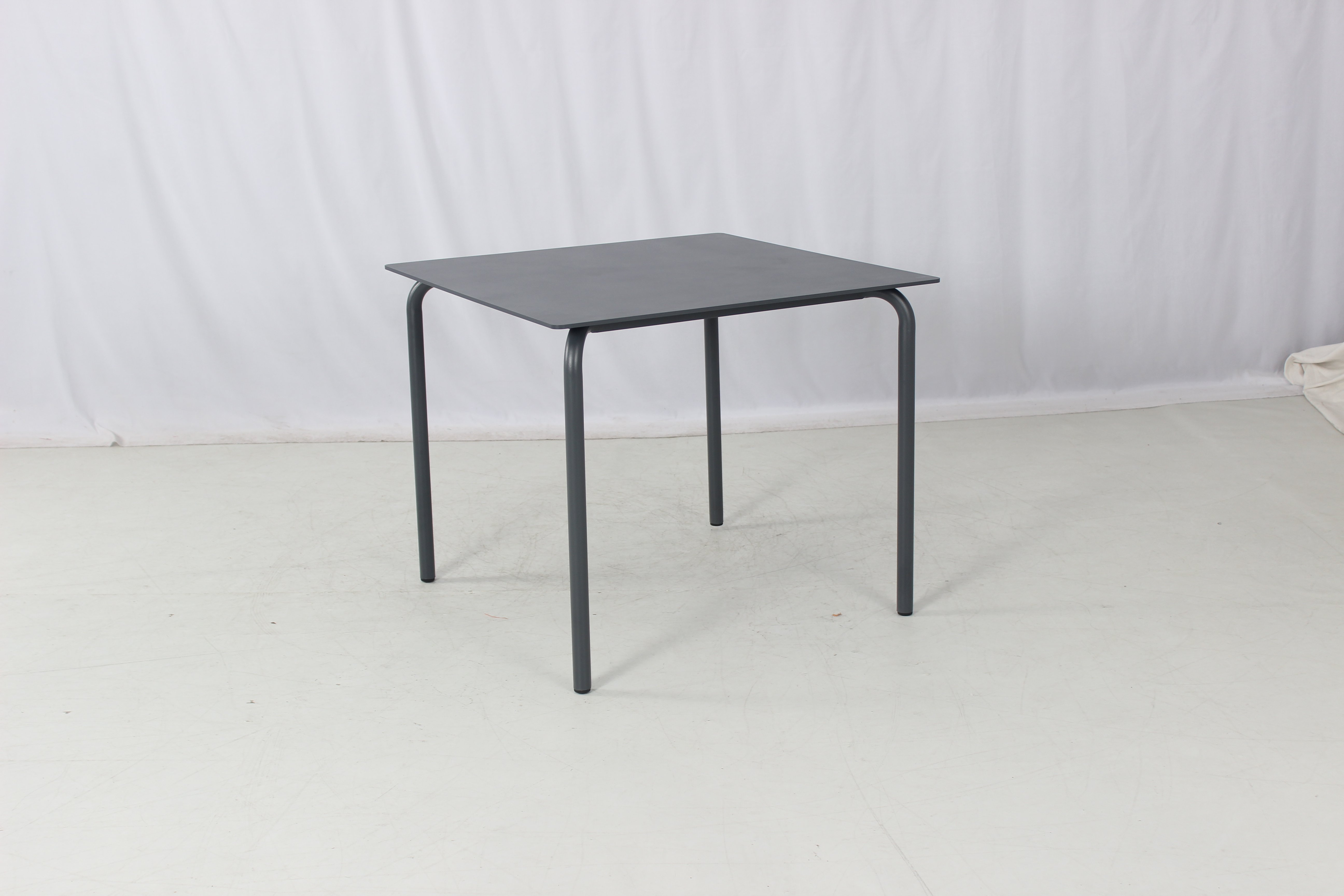 4 seater black aluminum garden square dining furniture set 