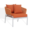 Orange rope modern outdoor poolside 4 seater sofa set