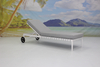 Commercial hotel poolside outdoor white aluminum sun lounger 