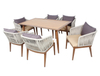 7 PCS outdoor garden dining table and chairs