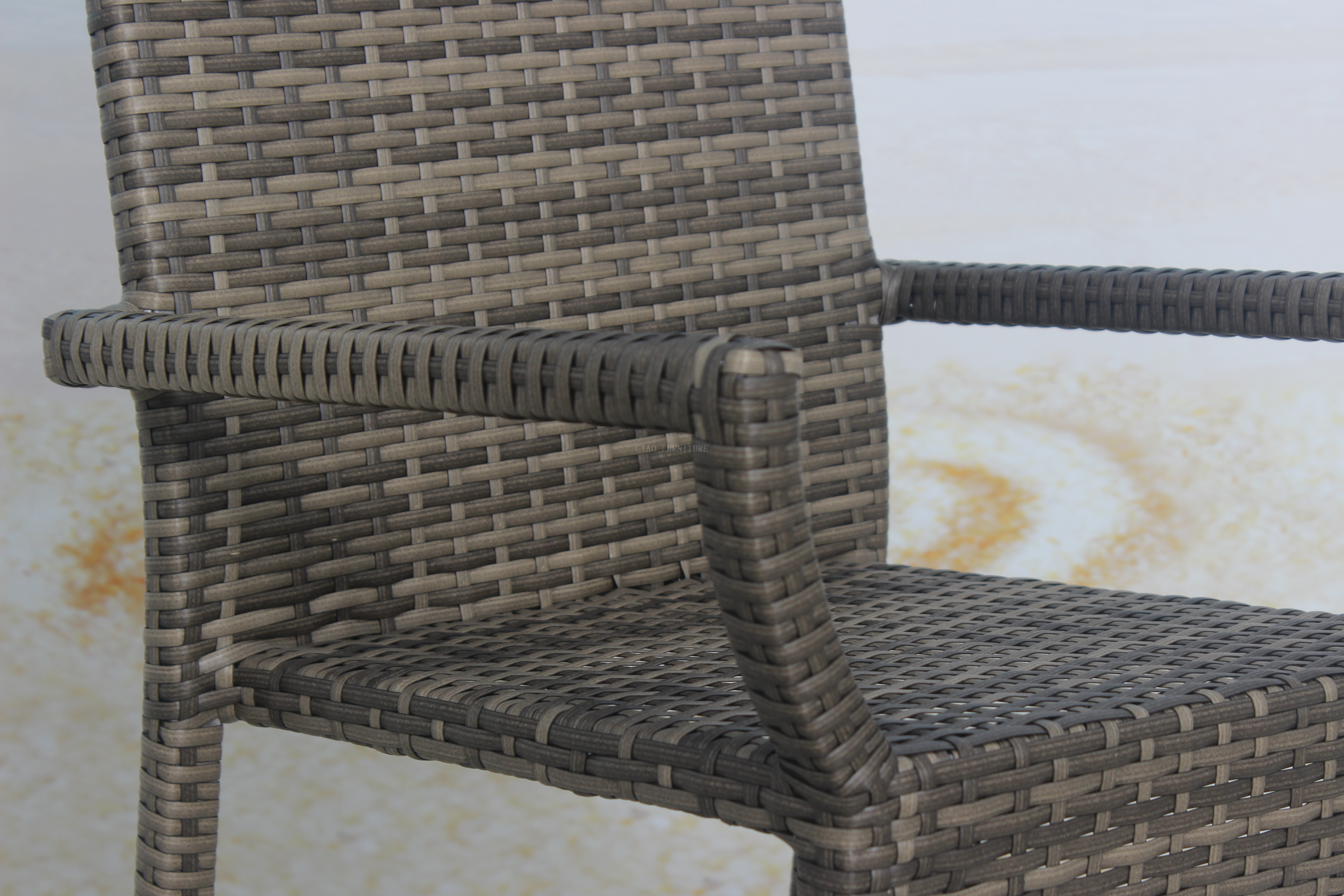 Outdoor hotel rattan high bar chair