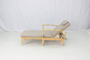 Outdoor pool wicker chaise lounge chair with side table