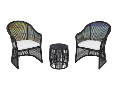 Synthetic Rattan 3 Pieces Patio Furniture Bistro Set