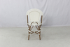 Outdoor restaurant stackable white rattan french bistro cafe furniture dining chair