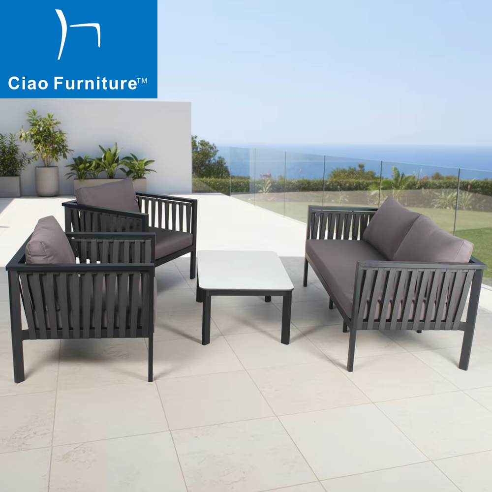  4 pieces outdoor resort garden furniture sofa set