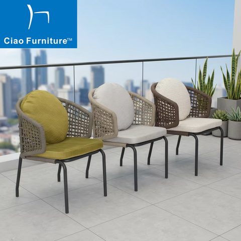 Outdoor rope restaurant dining chair