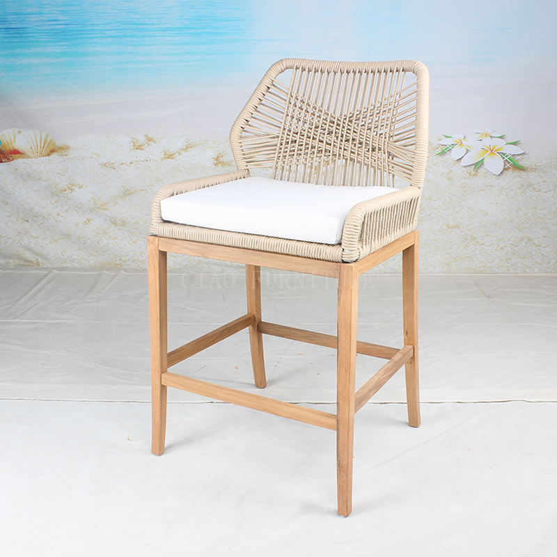 Rope apricot artistic resort outdoor chair