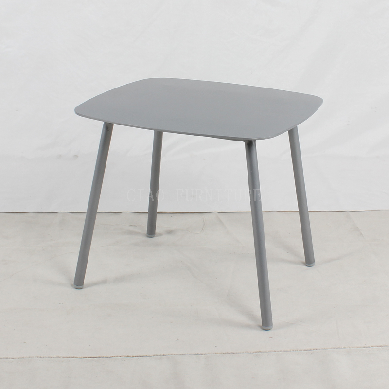 Square aluminum garden outdoor side table
