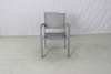 Grey 3 pieces resort outdoor balcony furniture set aluminum square dining table chairs 