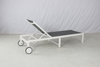 Commercial white aluminum pool chaise lounge chair with side table 