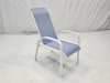 Outdoor cruise pool deck high back aluminum textilene fabric arm chair