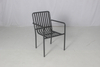 Outdoor garden 3 pieces black aluminum cafe round table chairs set furniture