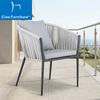 Grey rope garden patio dining chair