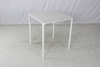 Modern outdoor white aluminum terrace square dining table 4 chairs set
