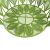 Luxury resort outdoor patio green rope round hanging daybed
