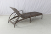 Commercial hotel outdoor rattan pool lounger chair with side table
