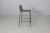 Nordic garden patio green aluminum outdoor armless bar height chair