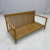 Luxury solid teak wood outdoor garden balcony 2 seater sofa with thick cushion
