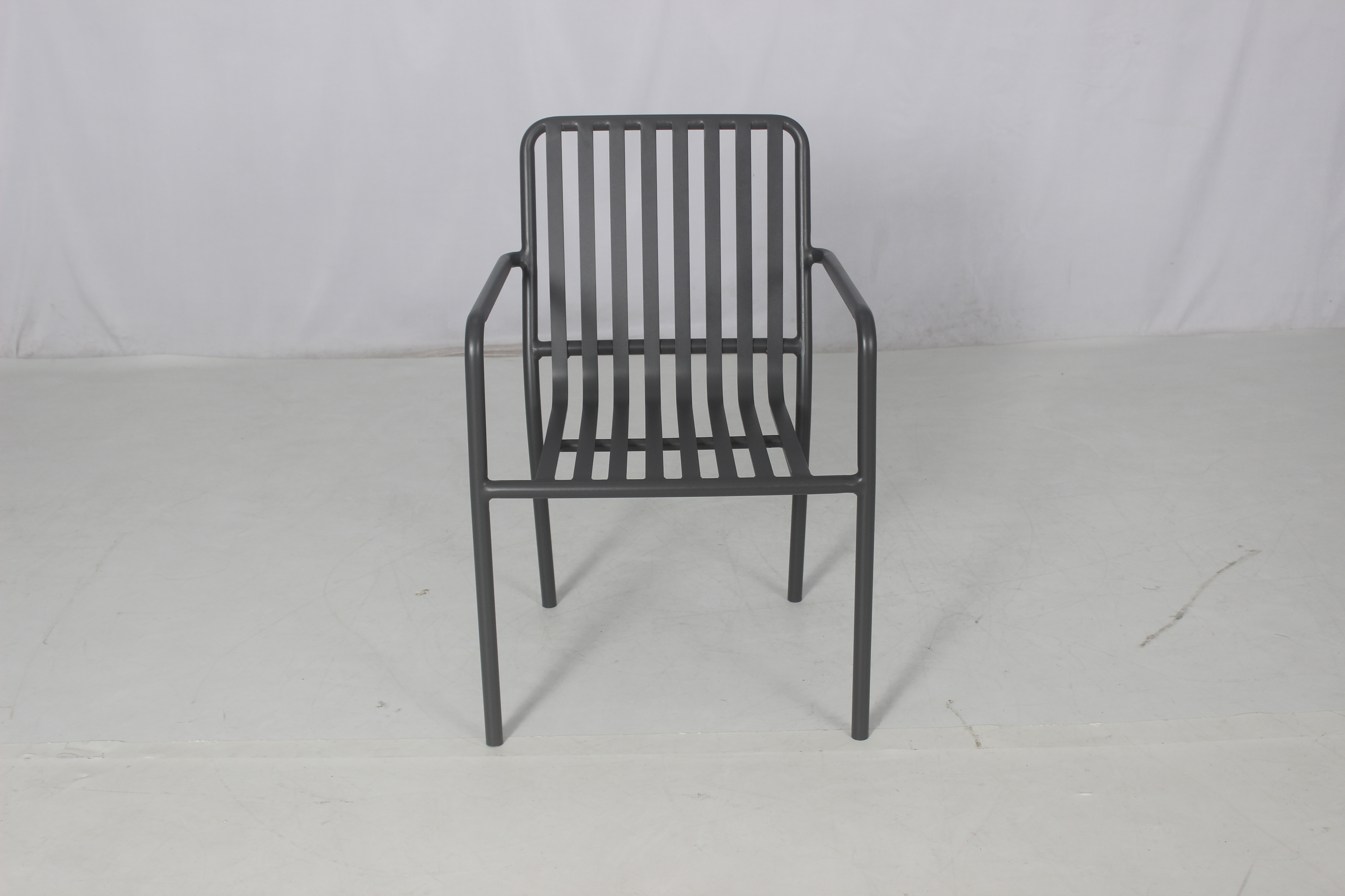 Outdoor garden 3 pieces black aluminum cafe round table chairs set furniture
