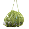 Luxury resort outdoor patio green rope round hanging daybed