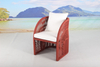 Modern garden balcony red rope woven dining chair