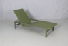 All weather resort poolside green PE rattan reclining outdoor sun lounger