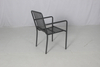 Outdoor garden 3 pieces black aluminum cafe round table chairs set furniture
