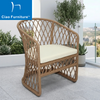 Patio restaurant PE rattan dining armchair
