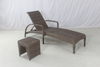 Commercial hotel outdoor rattan pool lounger chair with side table