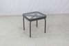 Foshan garden porch outdoor 3 pieces aluminum cafe table and sling arm chairs