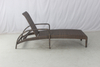 Commercial hotel outdoor rattan pool lounger chair with side table