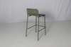 Nordic garden patio green aluminum outdoor armless bar height chair
