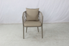 Luxury hotel balcony outdoor furniture aluminum coffee round table and chairs set