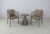 Luxury hotel balcony outdoor furniture aluminum coffee round table and chairs set
