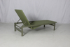 All weather resort poolside green PE rattan reclining outdoor sun lounger