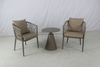 Luxury hotel balcony outdoor furniture aluminum coffee round table and chairs set