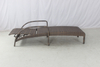 Commercial hotel outdoor rattan pool lounger chair with side table