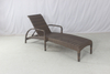 Commercial hotel outdoor rattan pool lounger chair with side table