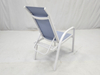 Outdoor cruise pool deck high back aluminum textilene fabric arm chair