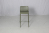Nordic garden patio green aluminum outdoor armless bar height chair