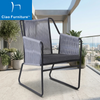 Balcony garden grey rope woven chair