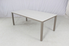 7 pieces patio furniture outdoor sintered stone top dining table rope chairs set