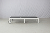 Commercial white aluminum pool chaise lounge chair with side table 