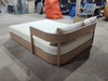 Teak wood double hotel resort outdoor poolside lounge daybed with cushion